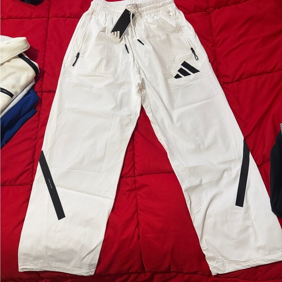 adidas White and Black Sweatpants